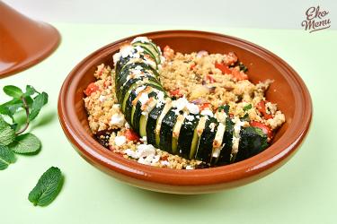 Hasselback-courgette met feta